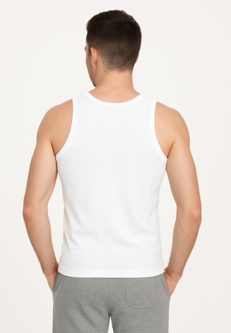 Maiou bărbați din bumbac,Alb, Engros